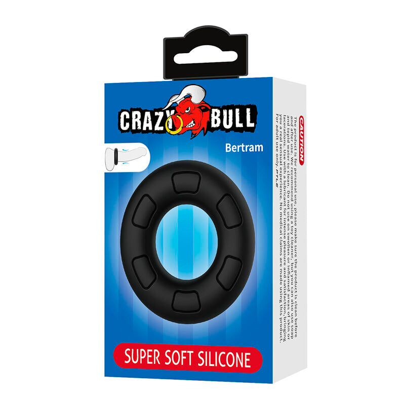 CRAZY BULL - ANELLO PER PENE IN SILICONE SUPER MORBIDO BERTRAM NERO