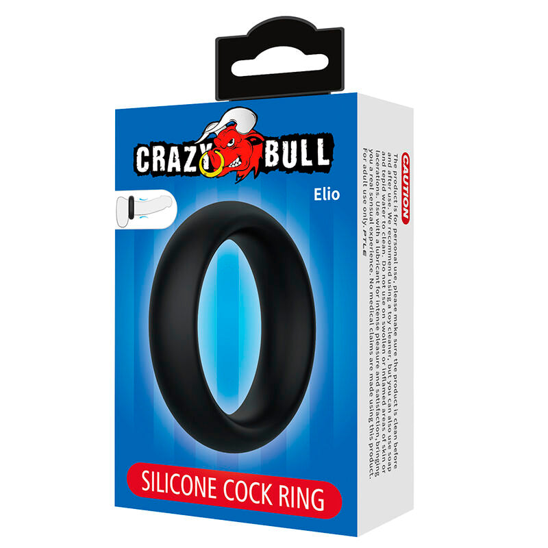 ANELLO PENE IN SILICONE, ERGONOMICO E FLESSIBILE, DESIGN NERO MINIMALISTA