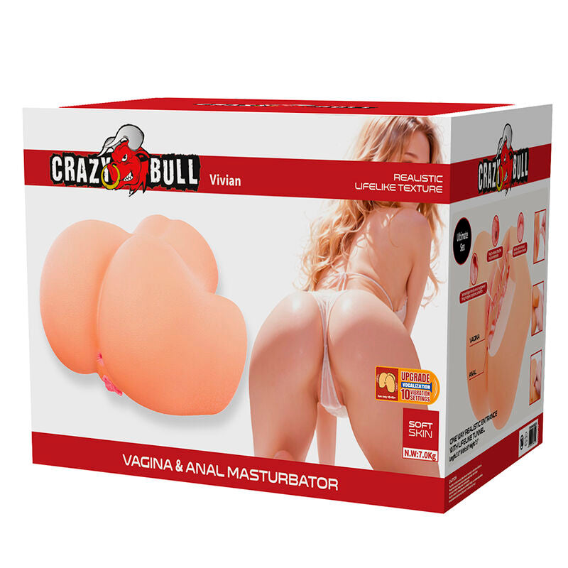 CRAZY BULL - VIBRATORE VAGINALE E ANALE DOPPIO VIBRANTE VIBRANTE VIVIAN