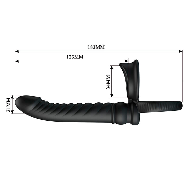 VIBRATORE ANALE, ERGONOMICO CON ANELLO, 10 FUNZIONI DI VIBRAZIONE
