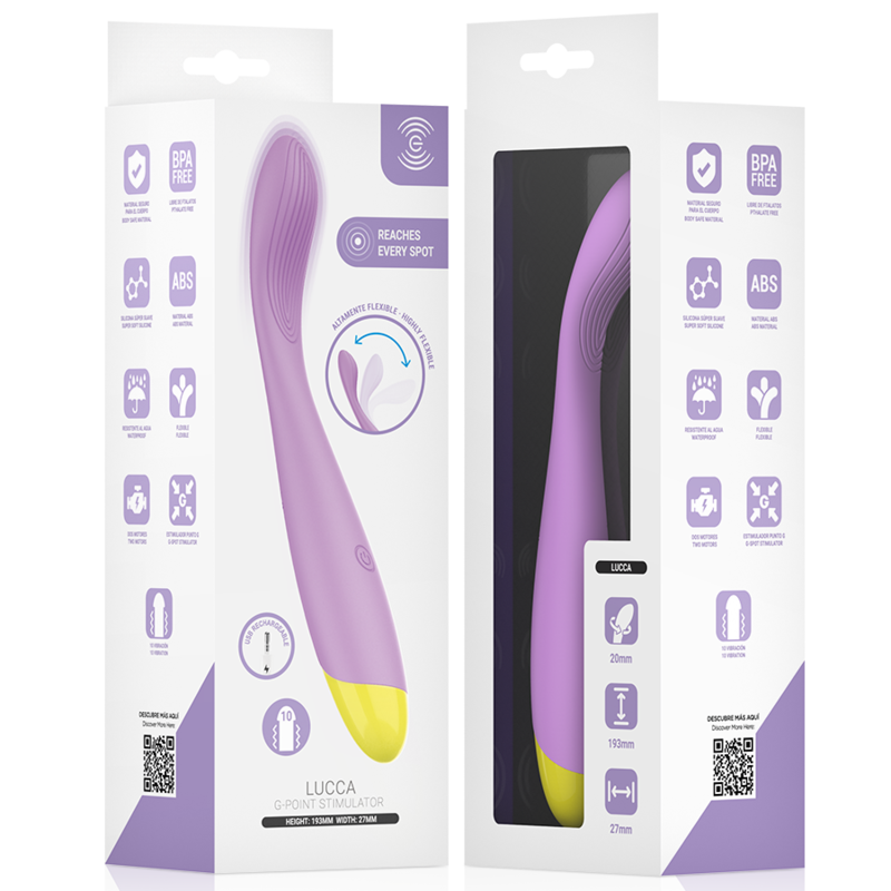 STIMOLATORE DEL PUNTO G FLESSIBILE, 10 MODALITÀ DI VIBRAZIONE, RICARICABILE USB