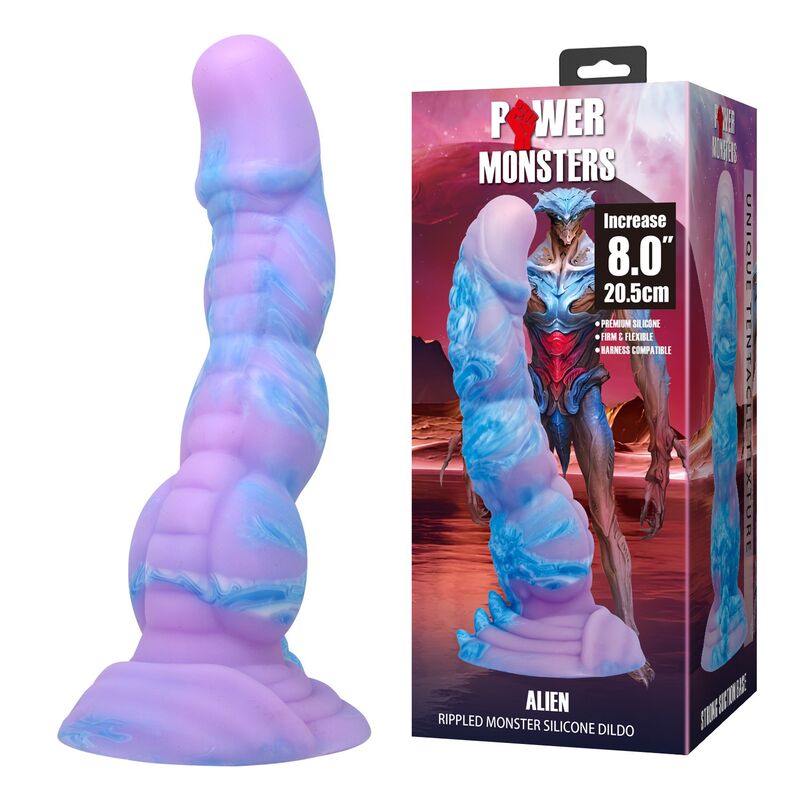 POWER MONSTERS - DILDO IN SILICONE ALIEN FANTASY 20,5 CM Ø 4,8 CM