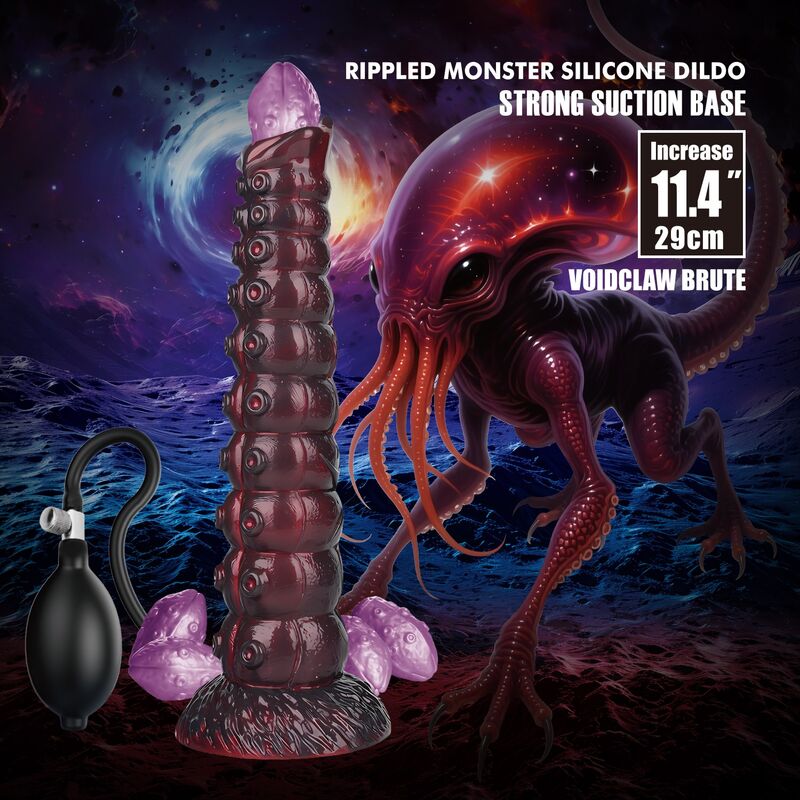 POWER MONSTERS - VOIDCLAW BRUTE DILDO GONFIABILE IN SILICONE BICOLORE FANTASY 29 CM Ø 5.7 CM