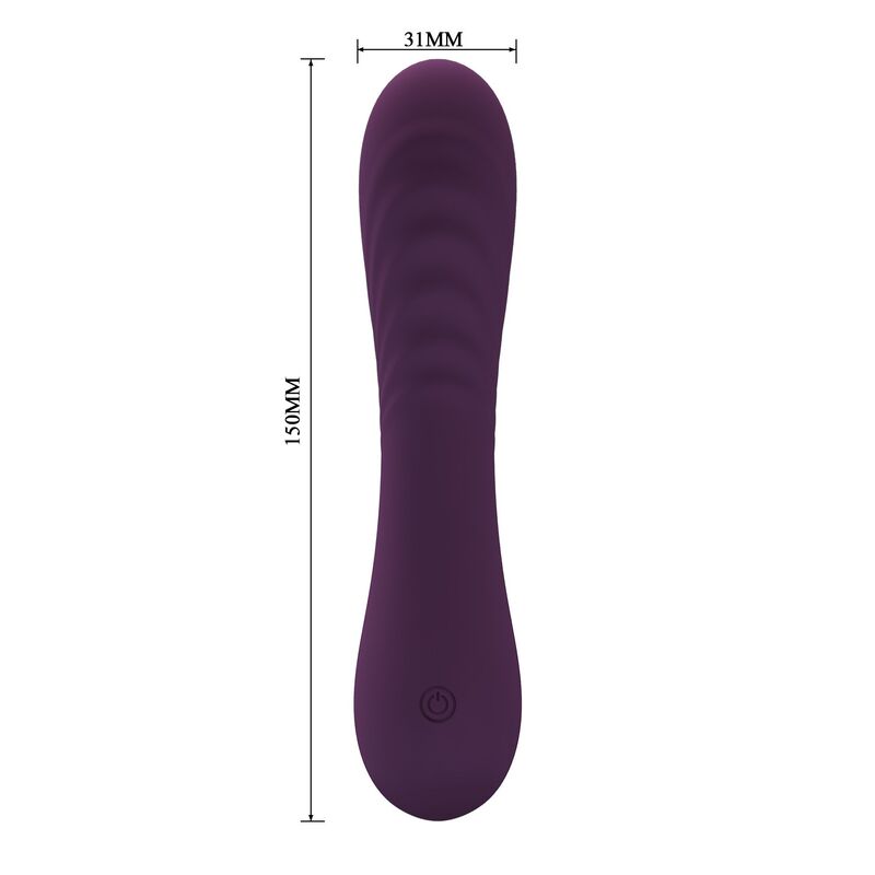 VIBRATORE RICARICABILE, 10 FUNZIONI, DESIGN ERGONOMICO VIOLA