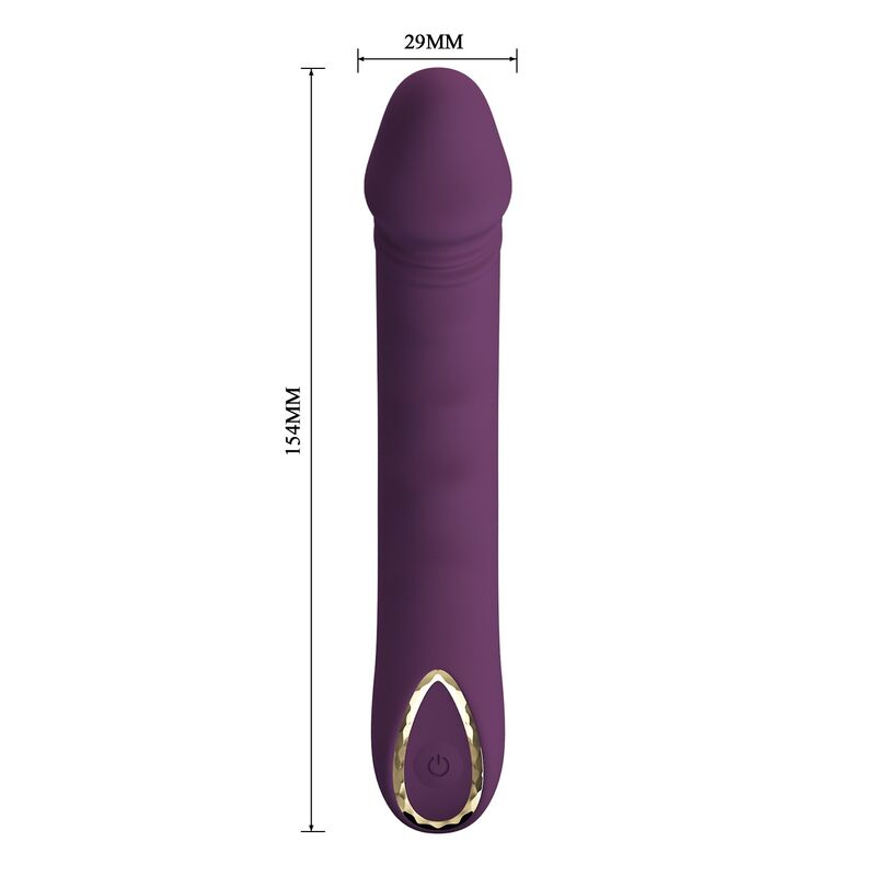 VIBRATORE RICARICABILE, 10 FUNZIONI, DESIGN ERGONOMICO VIOLA