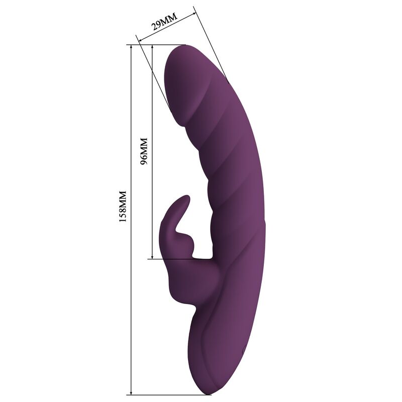 VIBRATORE RICARICABILE, DOPPIA STIMOLAZIONE, 10 FUNZIONI