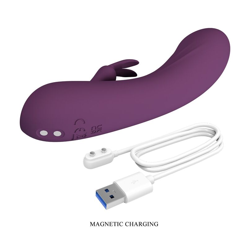 VIBRATORE RABBIT RICARICABILE, DOPPIA STIMOLAZIONE, 10 FUNZIONI