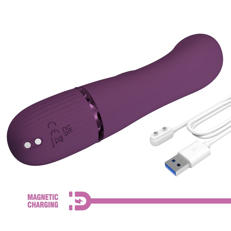 VIBRATORE RABBIT RICARICABILE, DOPPIA STIMOLAZIONE, 10 FUNZIONI VIOLA