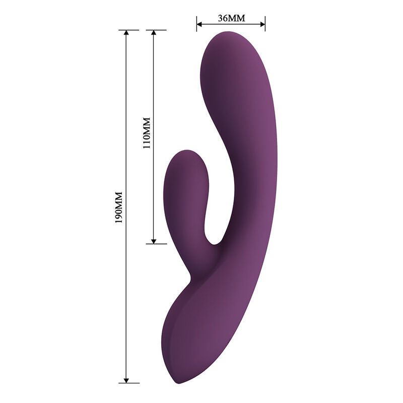 VIBRATORE RABBIT RICARICABILE, DOPPIA STIMOLAZIONE, 10 FUNZIONI