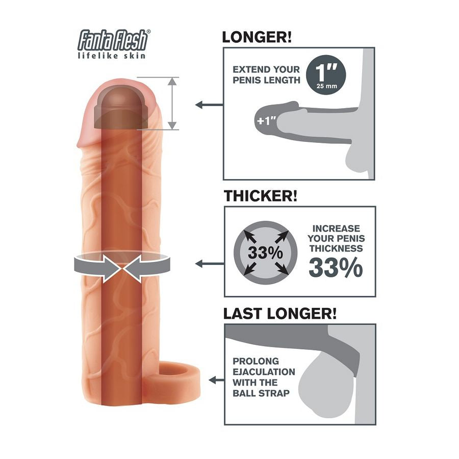 FANTASY X TENSIONS - PERFECT 1 PROLUNGA PENE CON STRAP TESTICOLI