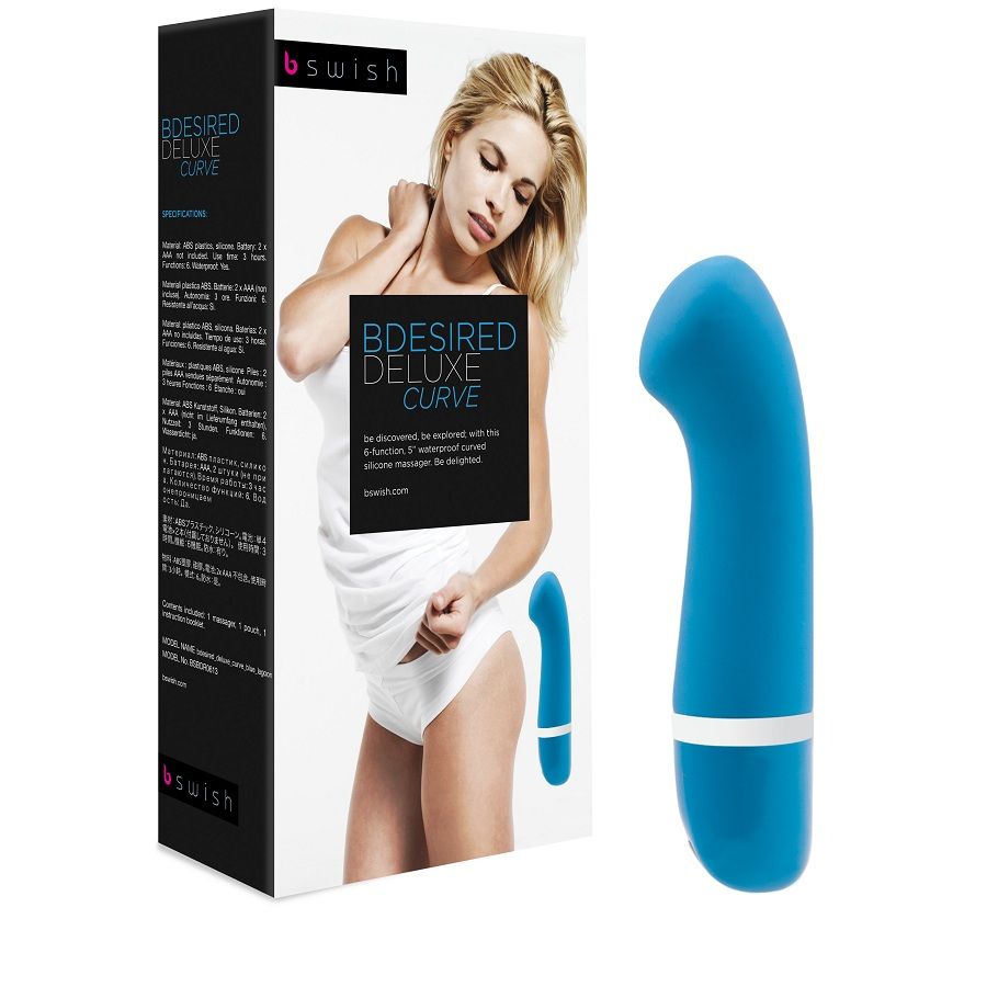 B SWISH - BDESIRED DELUXE CURVE VIBRATORE LAGOON BLUE