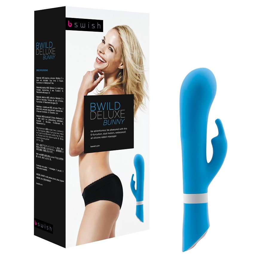 B SWISH - BWILD DELUXE BUNNY VIBRATORE RABBIT AZZURRO