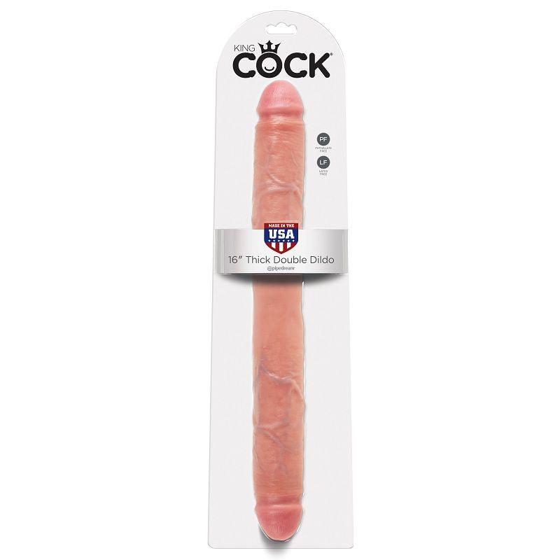 KING COCK - DILDO DOPPIO SPESSO 40.6 CM NUDE