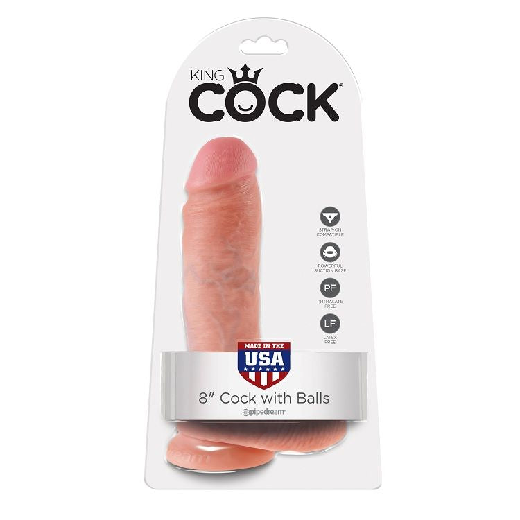 KING COCK - DILDO CON TESTICOLI 20.3 CM NUDE