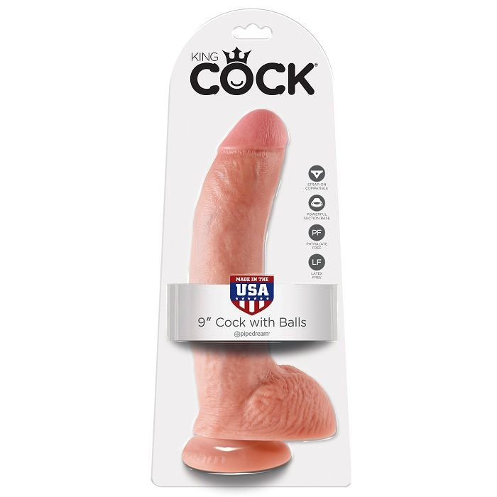 KING COCK - DILDO CON TESTICOLI 22.9 CM NUDE