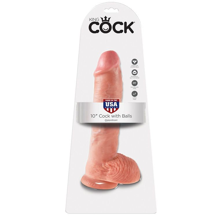 KING COCK - DILDO CON TESTICOLI 26.5 CM NUDE