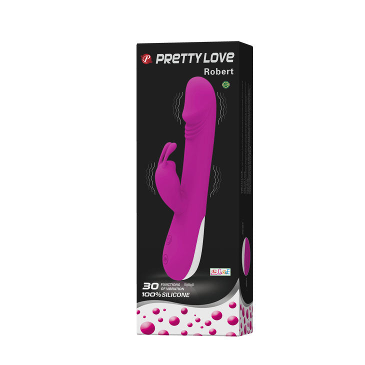 PRETTY LOVE - FLIRTATION ROBERT VIBRATORE CON STIMOLATORE CLITORIDEO