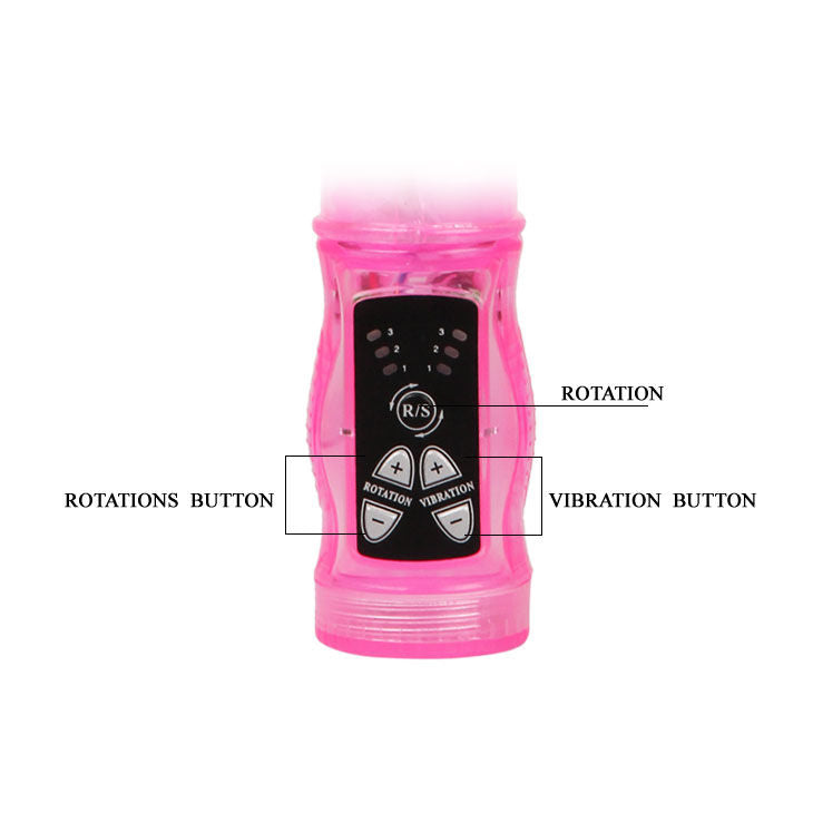 BAILE - HAPPY ANGEL VIBRATORE ROTATORE CON RABBIT ROSA