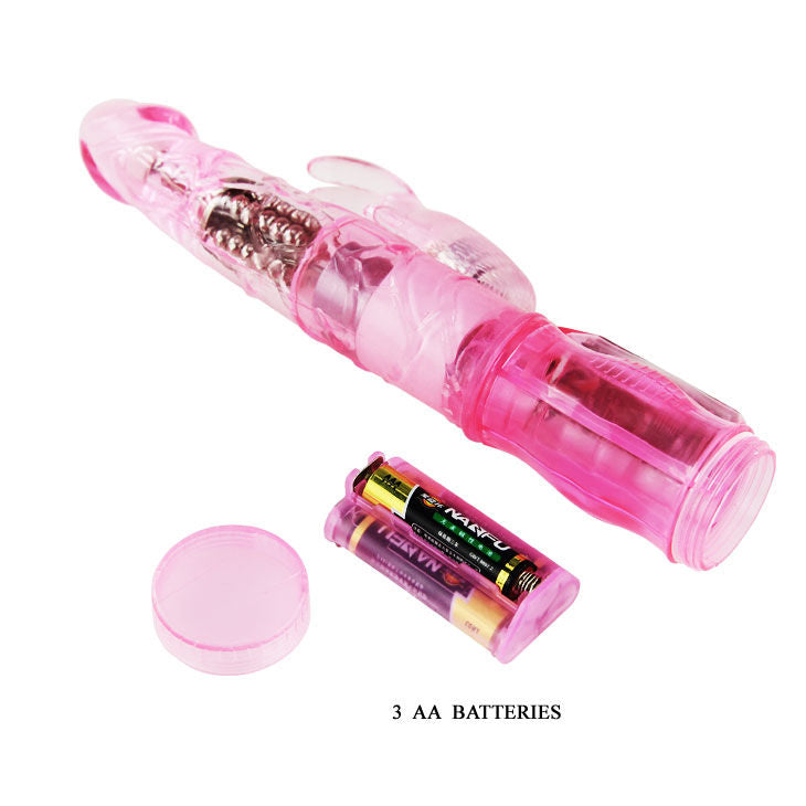 BAILE - HAPPY ANGEL VIBRATORE ROTATORE CON RABBIT ROSA