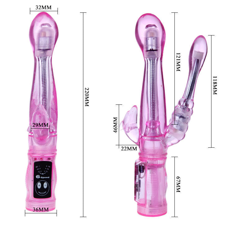BAILE - INTIMATE TEASE VIBRATORE FLESSIBILE CON STIMOLATORE ANALE