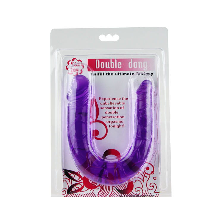DILDO DOPPIO IN JELLY FLESSIBILE LILLA