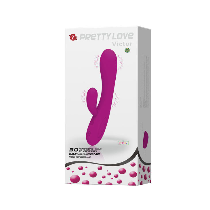 PRETTY LOVE - VICTOR VIBRATORE CON STIMOLATORE CLITORIDEO