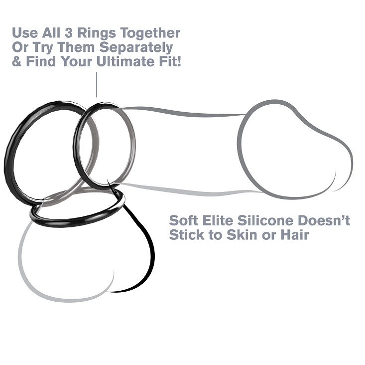 FANTASY C-RINGZ - STAMINA SET SET 3 ANELLI IN SILICONE