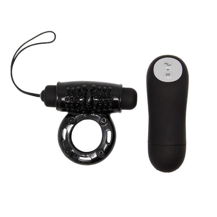 BAILE - ANELLO STIMOLATORE CON BULLET 20 FUNZIONI NERO