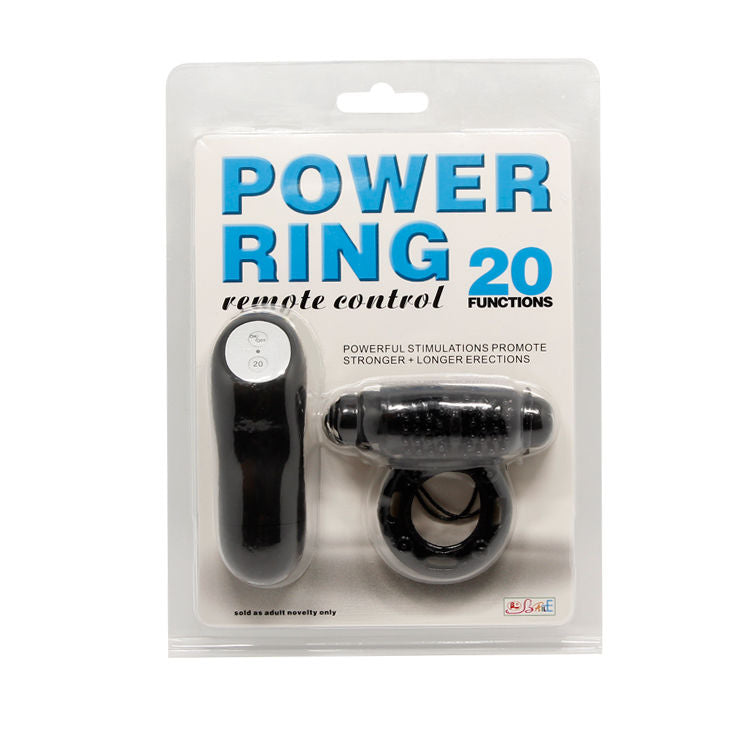 BAILE - ANELLO STIMOLATORE CON BULLET 20 FUNZIONI NERO