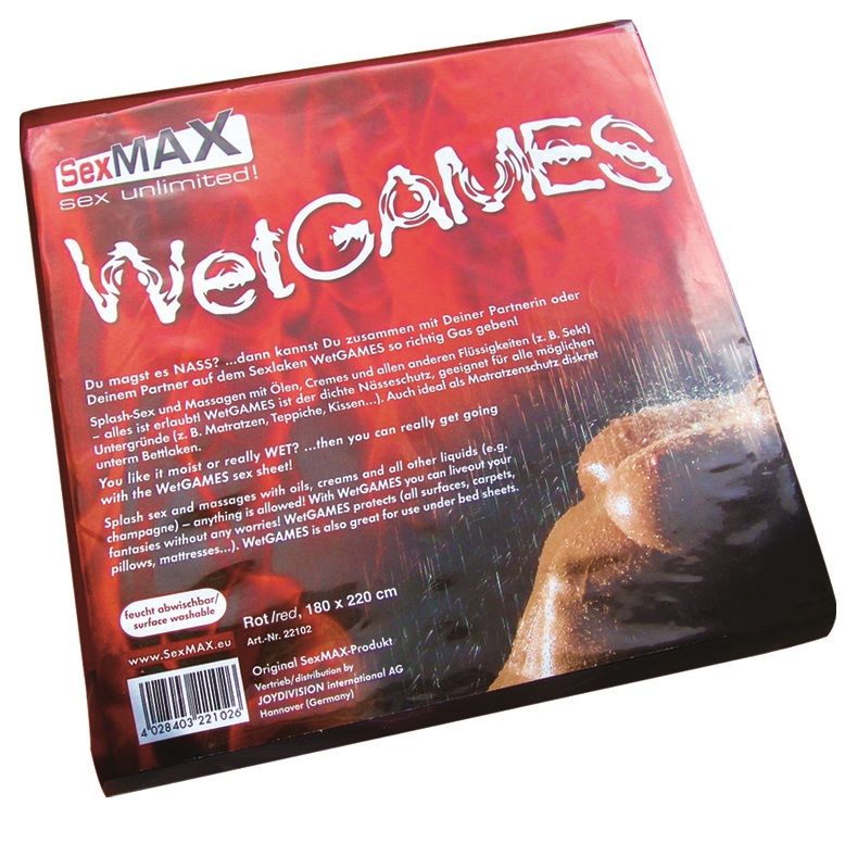 JOYDIVISION SEXMAX - WETGAMES TELO IN PLASTICA DA LETTO ROSSO