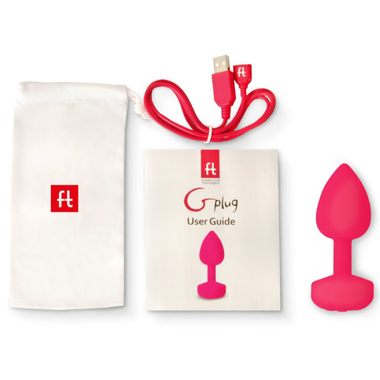 G-VIBE - FUNTOYS GPLUG PLUG ANALE VIBRANTE RICARICABILE PICCOLO ROSA NEON 3CM