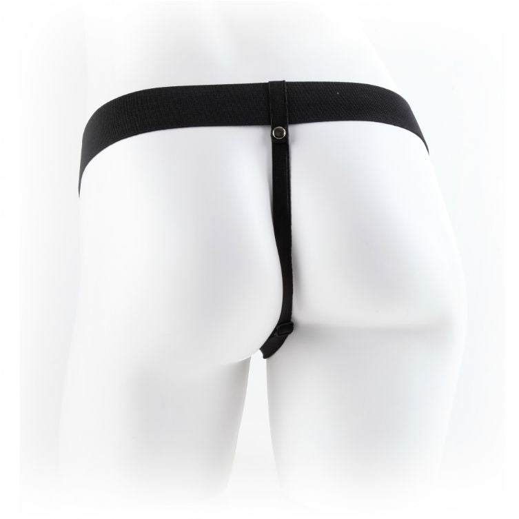FETISH FANTASY SERIES - SERIE 9 STRAP-ON CAVO CON TESTICOLI 22.9 CM SCURO