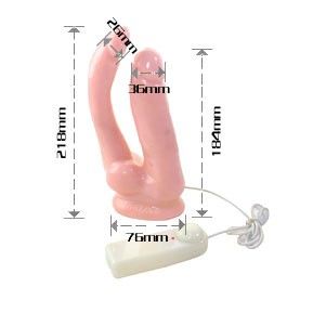 BAILE - DILDO REALISTICO VIBRANTE PER DOPPIA PENETRAZIONE