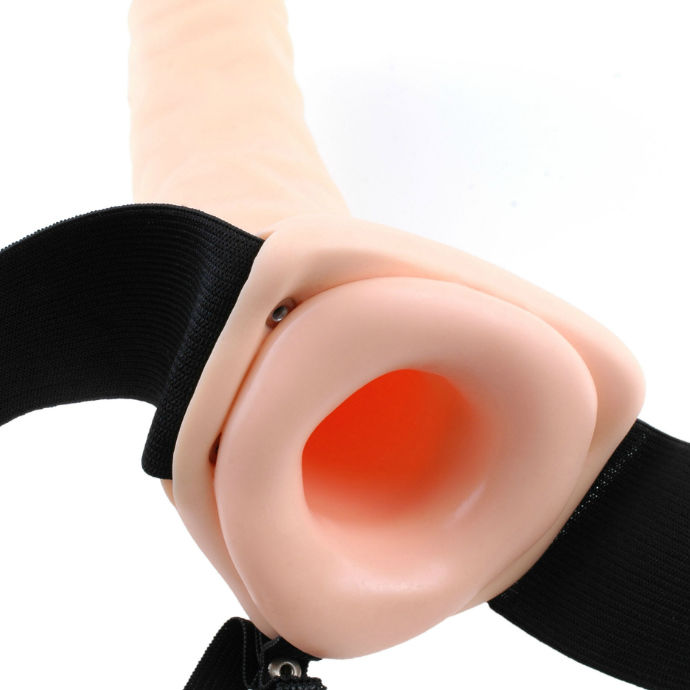 FETISH FANTASY SERIES - STRAP-ON CAVO VIBRANTE 19 CM NUDE