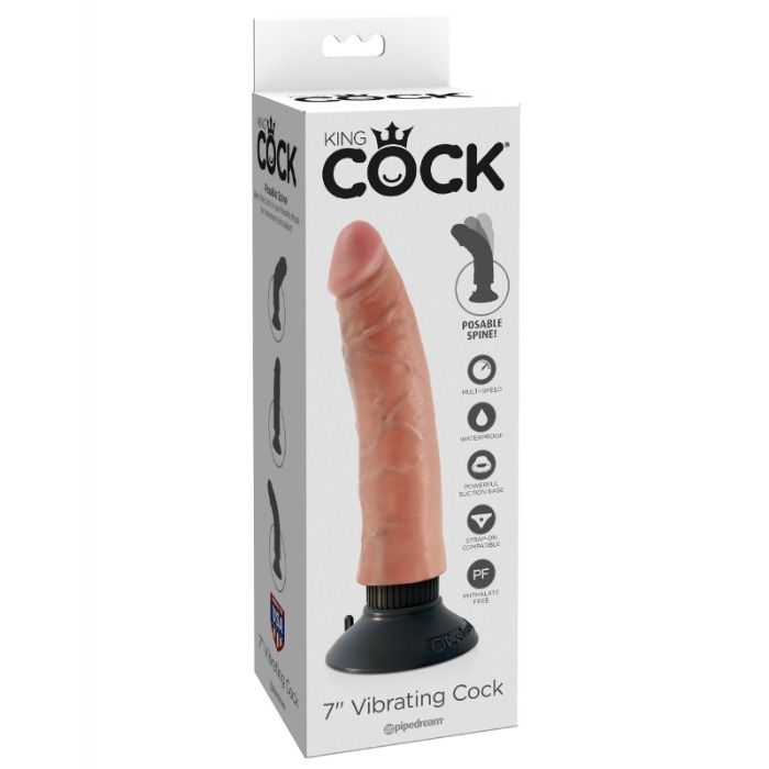KING COCK - DILDO VIBRANTE 17.7 CM NUDE