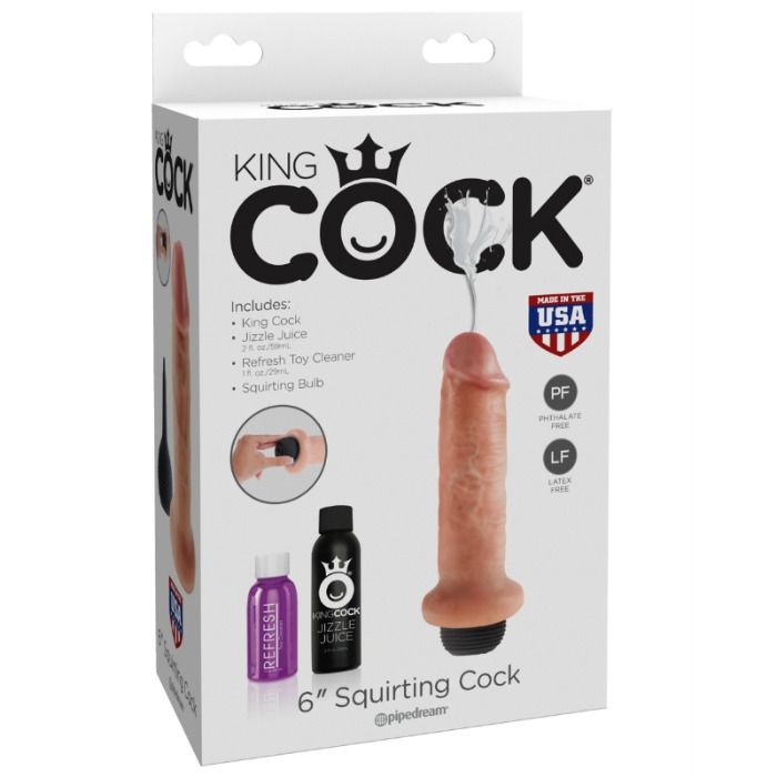 KING COCK - DILDO REALISTICO SQUIRTING 15.2 CM