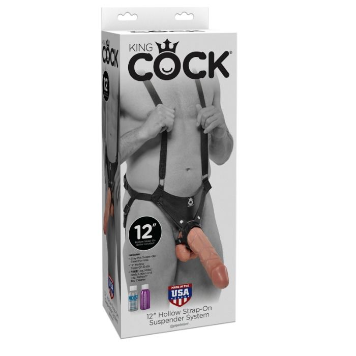 KING COCK - HARNESS CON DILDO CAVO 30.5 CM NUDE