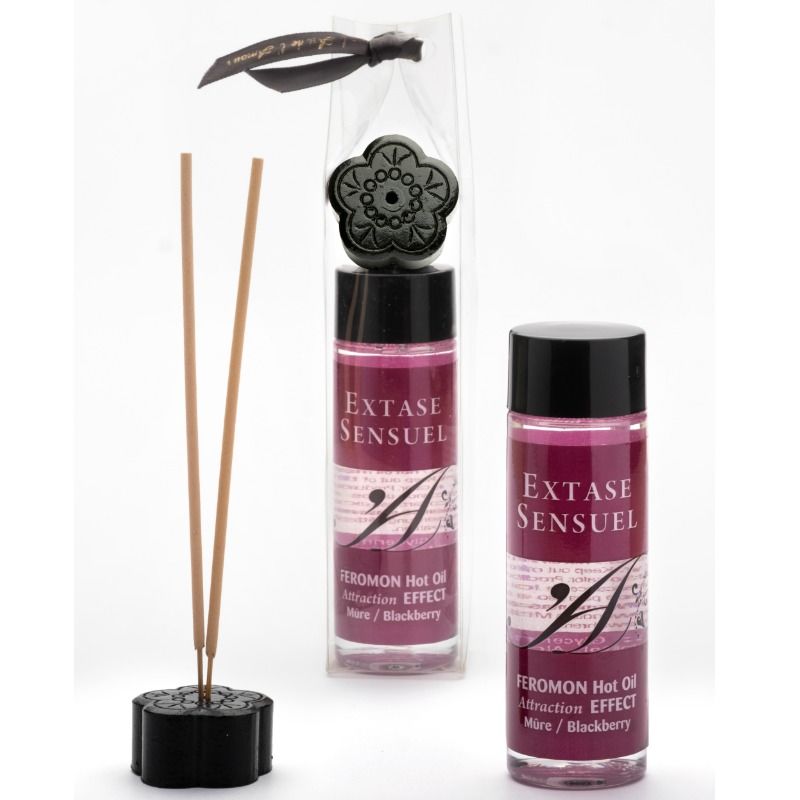 EXTASE SENSUAL - OLIO DA MASSAGGIO AI FEROMONI AROMA MORA EFFETTO RISCALDANTE 100 ML