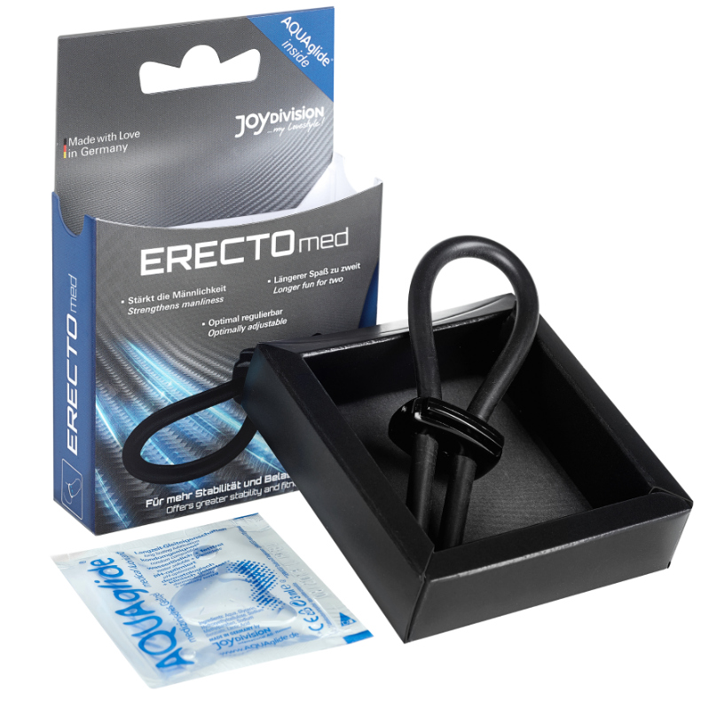 JOYDIVISION POTENZDUO - ANELLO PENE IN SILICONE MISURA M NERO