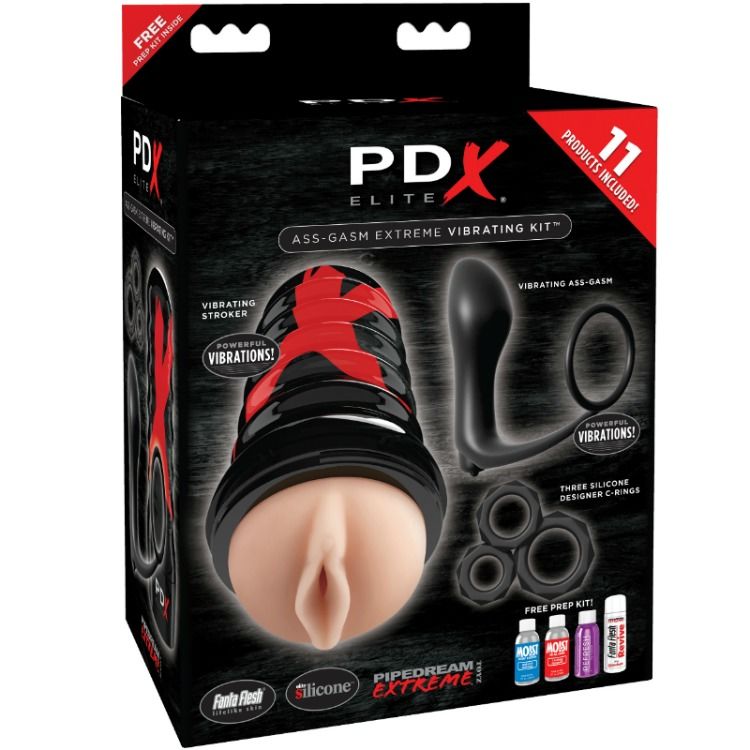 PDX ELITE - KIT ASS-GASM MASTURBATORE CON VAGINA E ANELLO