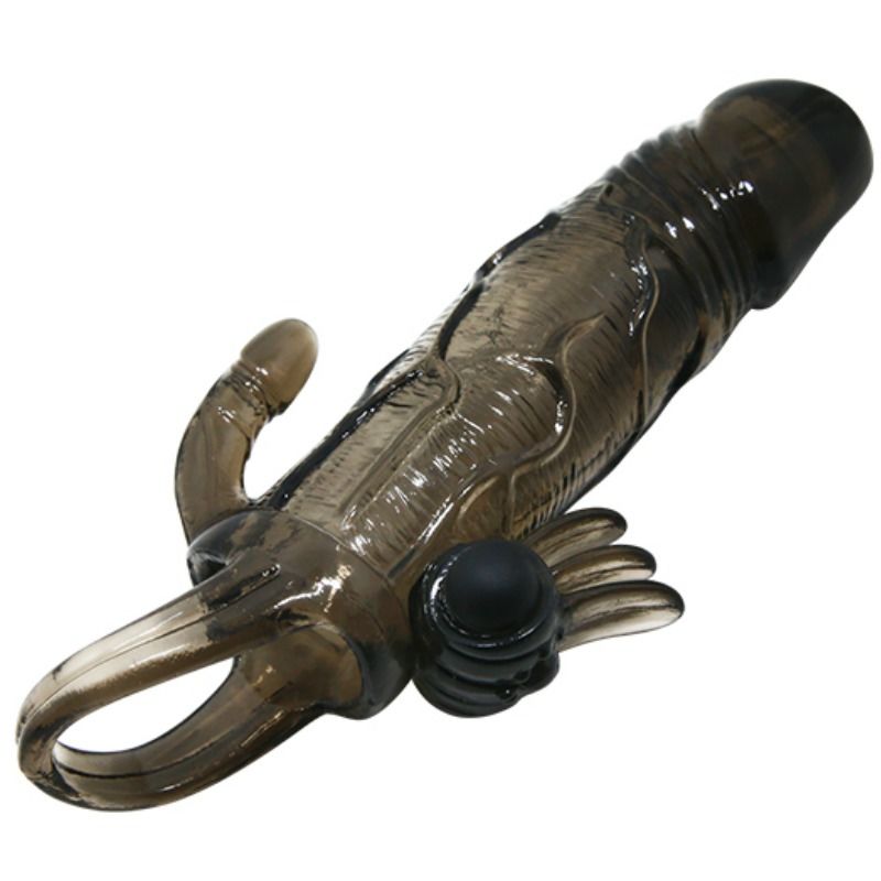 BAILE - BRAVE MAN GUAINA PENE CON STIMOLAZIONE CLITORIDE E ANALE DOPPIO BULLET 16,5 CM NERO