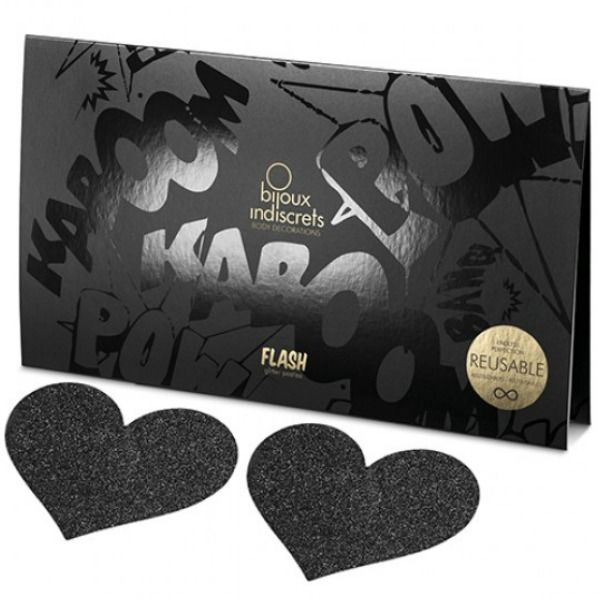 BIJOUX INDISCRETS- FLASH BLACK HEART COPRICAPEZZOLI NERI
