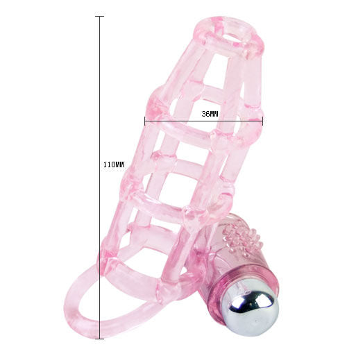 BAILE - GUAINA E ANELLO PENE VIBRANTE IN SILICONE 10 FUNZIONI ROSA