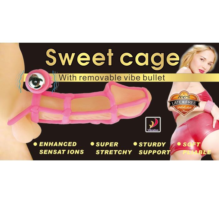 BAILE - GUAINA E ANELLO PENE VIBRANTE IN SILICONE 10 FUNZIONI ROSA