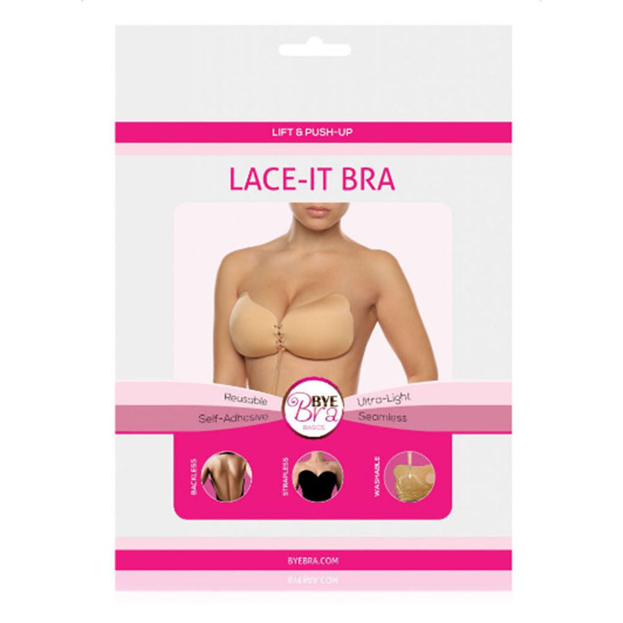BYE-BRA - LACE-IT REGGISENO PUSH-UP COPPA A NERO