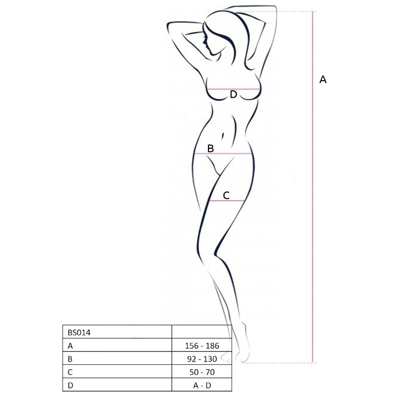 PASSION - BODYSTOCKING DONNA BS014 BIANCO TAGLIA UNICA