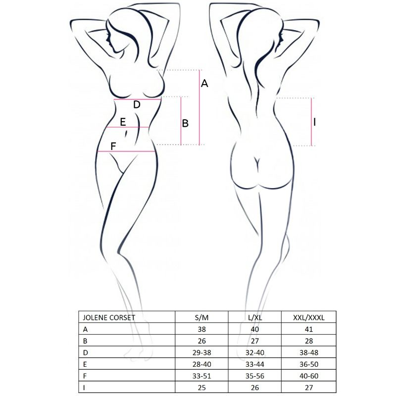 PASSION - JOLENE CORSETTO NERO L/XL