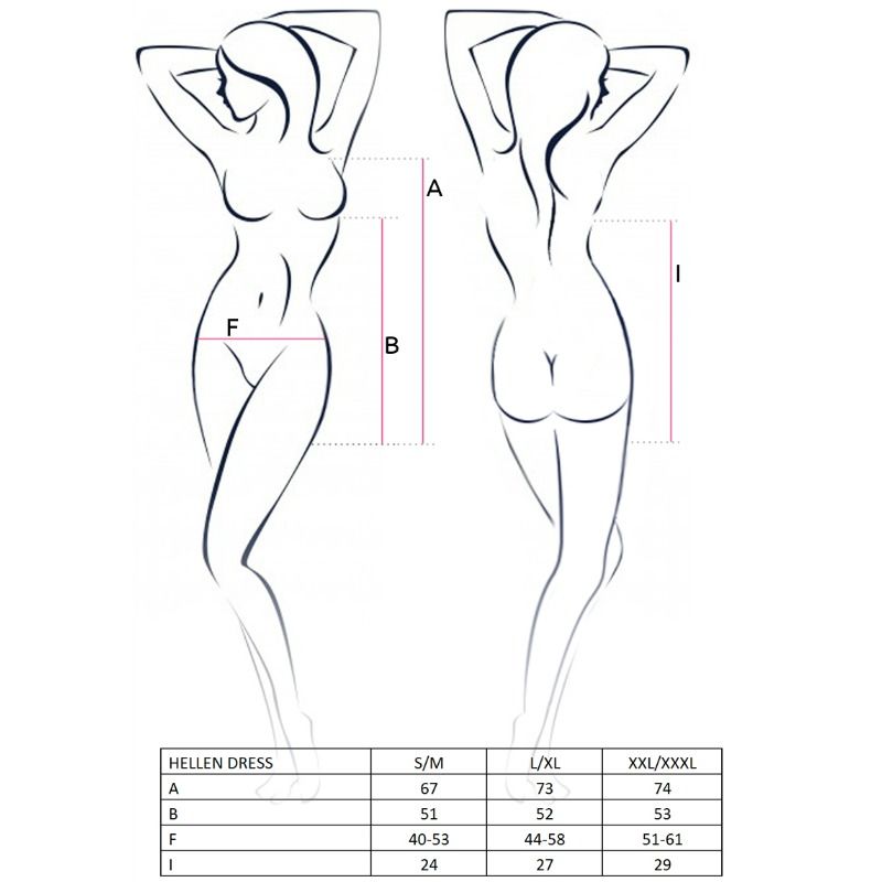 PASSION - HELLEN VESTITO + TANGA L/XL