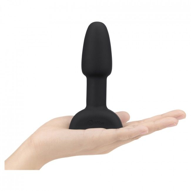 B-VIBE - PLUG ANALE RIMMING CON TELECOMANDO, NERO PICCOLO