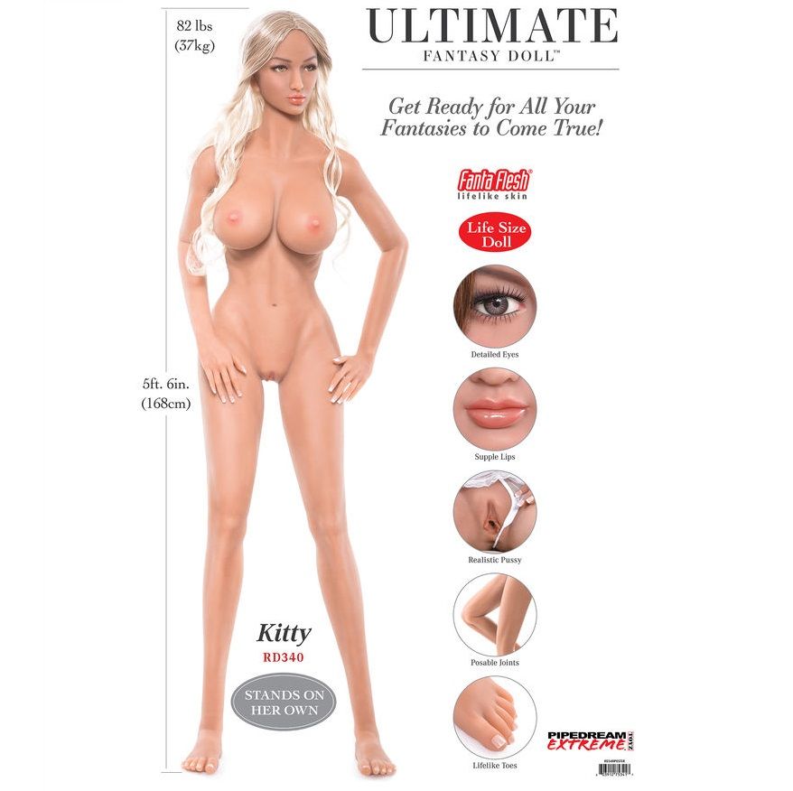 EXTREME TOYZ - PIPEDREAM EXTREME ULTIMATE FANTASY KITTY BAMBOLA REALISTICA 168 CM